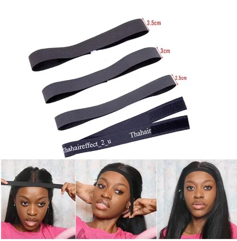 Making Wig Hair stand Lace Net Sewing Custom LOGO Adjustable Elastic Melt Band For Wig Elastic Headbands