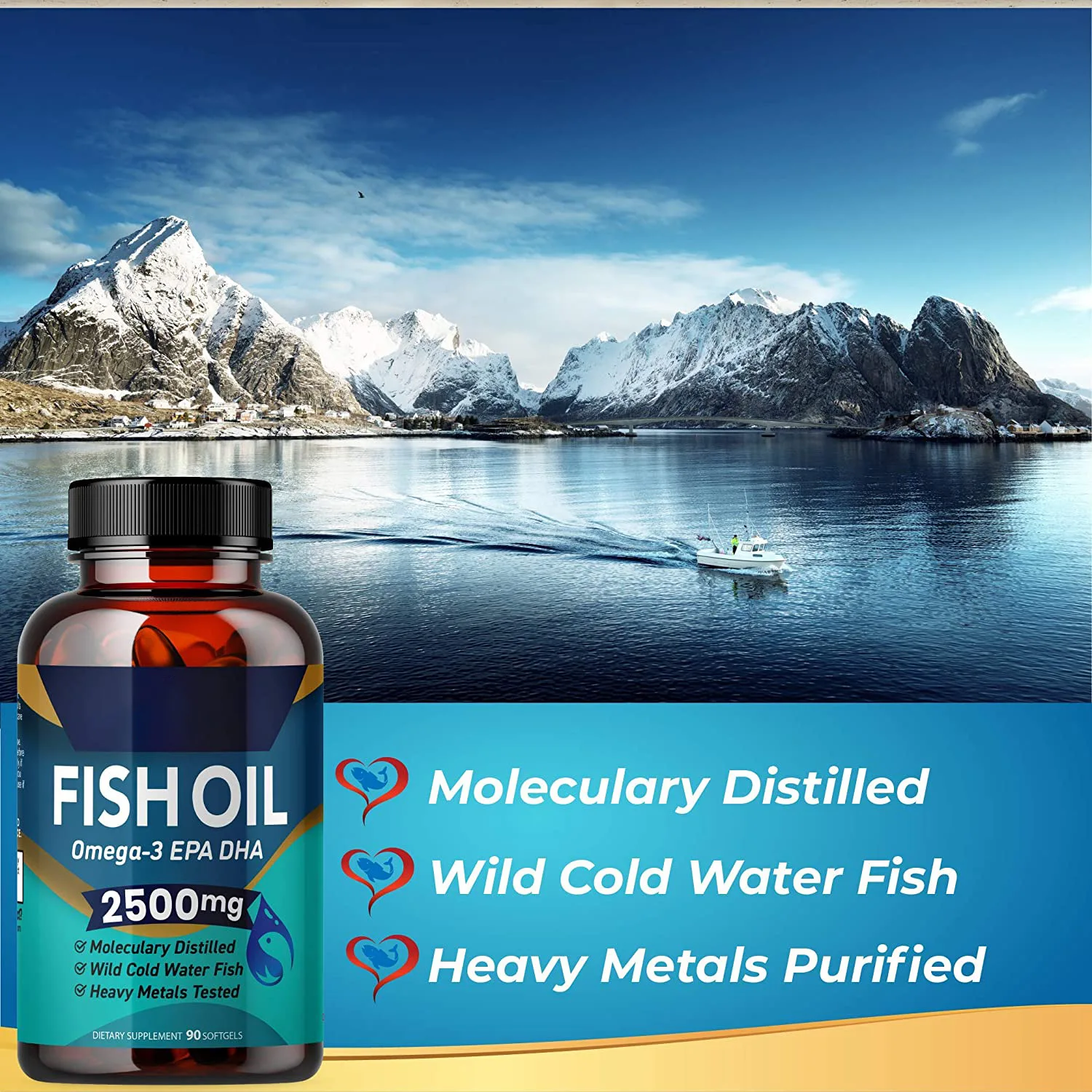 Wholesale Natural Made Deep Sea Omega3  Fish Oil Soft Capsules For Heart Health