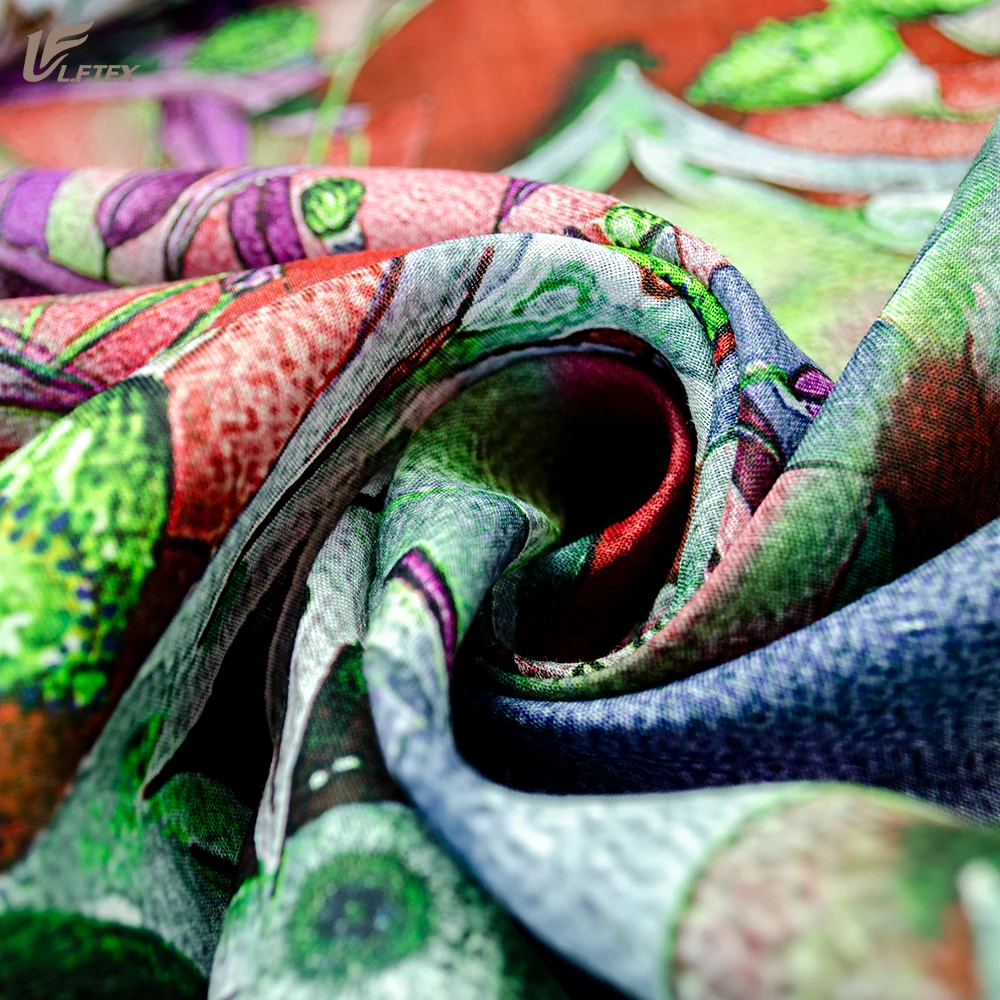 Дышащая высококачественная ткань ramie 100% в рулоне, комфортная льняная ткань с принтом для одежды