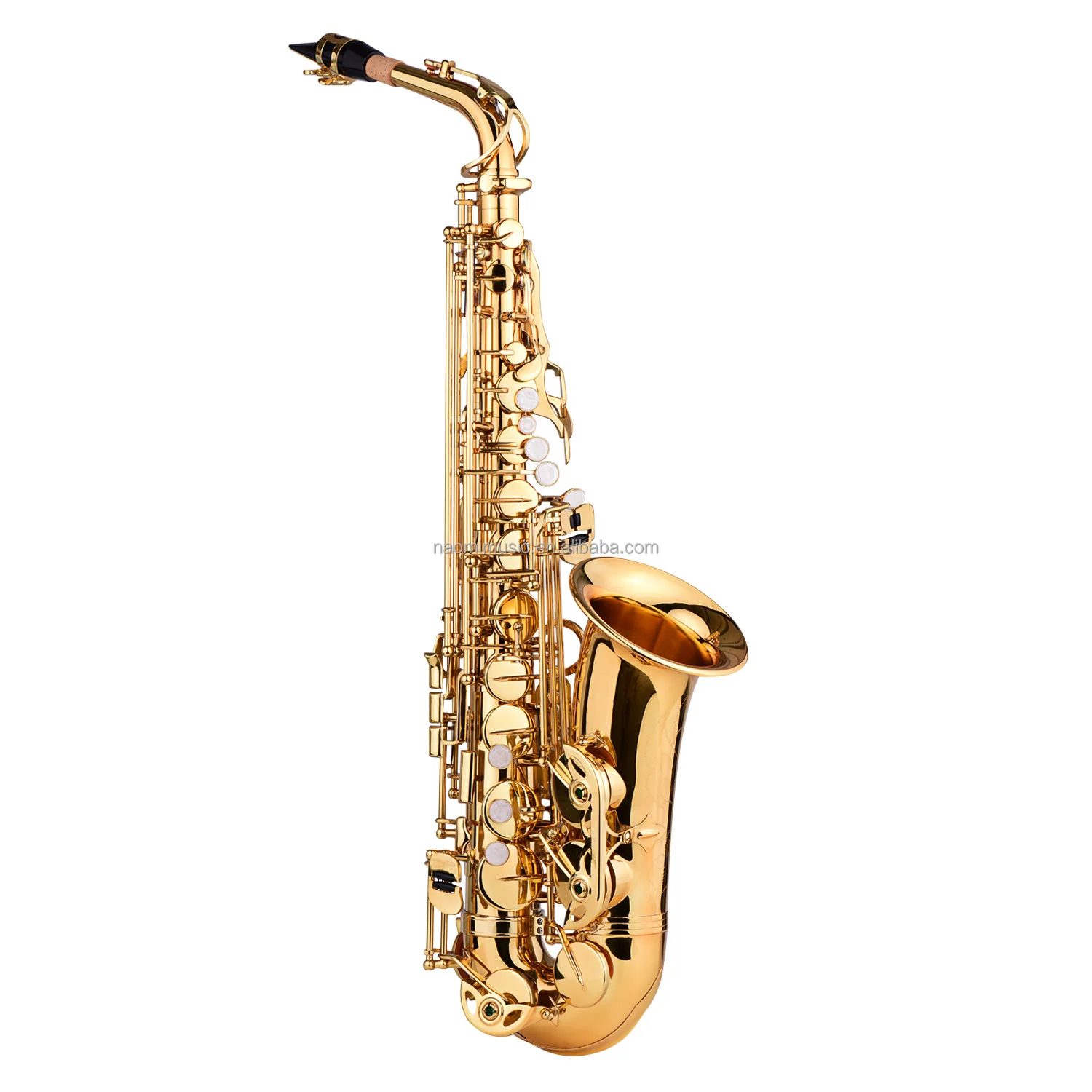 E flat Alto Saxophone Eb Key Brass Gold Lacquer Saxophone