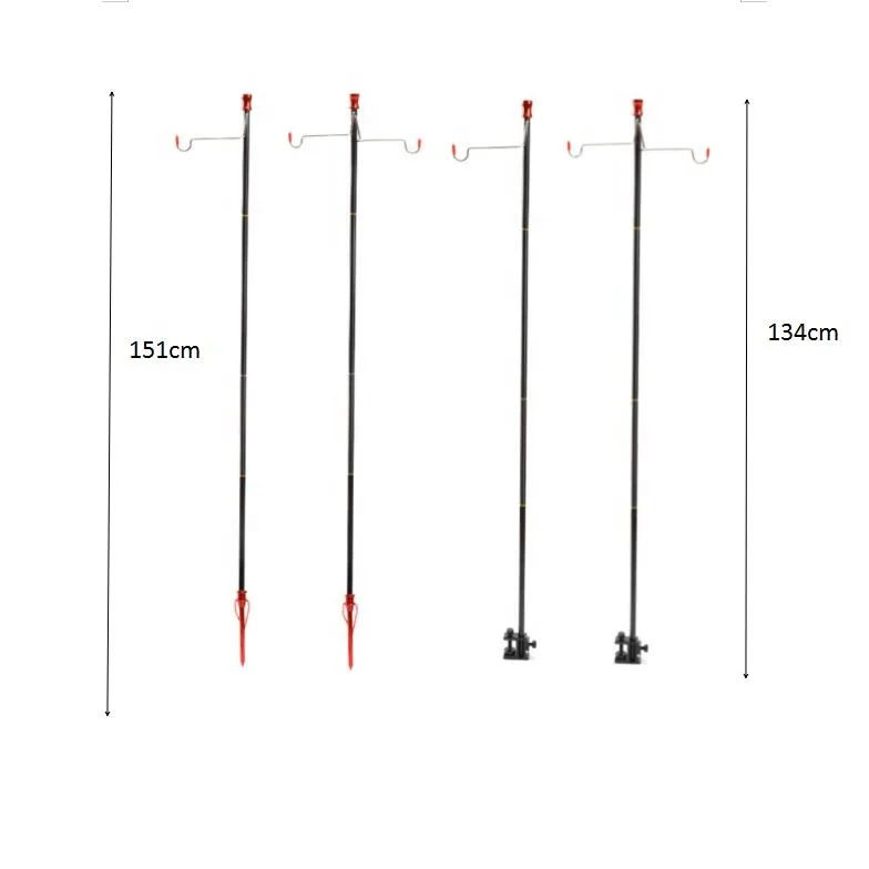 Naturtravel Detachable Lamp Pole Tripod Solid Wood Lamp Bracket Lamp Holder for Camping Hiking Fishing with bag