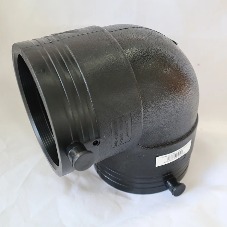 PE100 SDR11 PN16  25 -630mm 630mm 560mm 500 450 315mm HDPE Fittings HDPE Electrofusion 90 degree right angle Elbow
