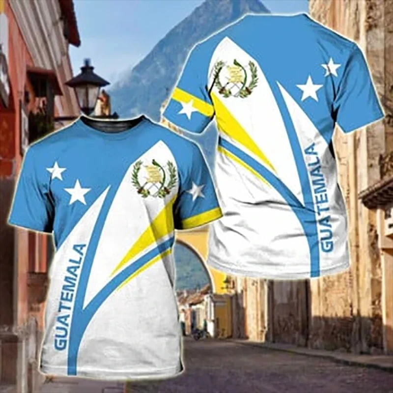 Drop Shipping Products 2023 Guatemala Flag Print Men Oversized T-Shirt With Professional Manufacturer Sport Tee Slim T Shirt Hot