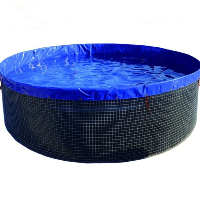 Ailinyou Supplier  Mobile  Fish Tank PVC Tarpaulin Flexible  Round Fish Pond 20000L
