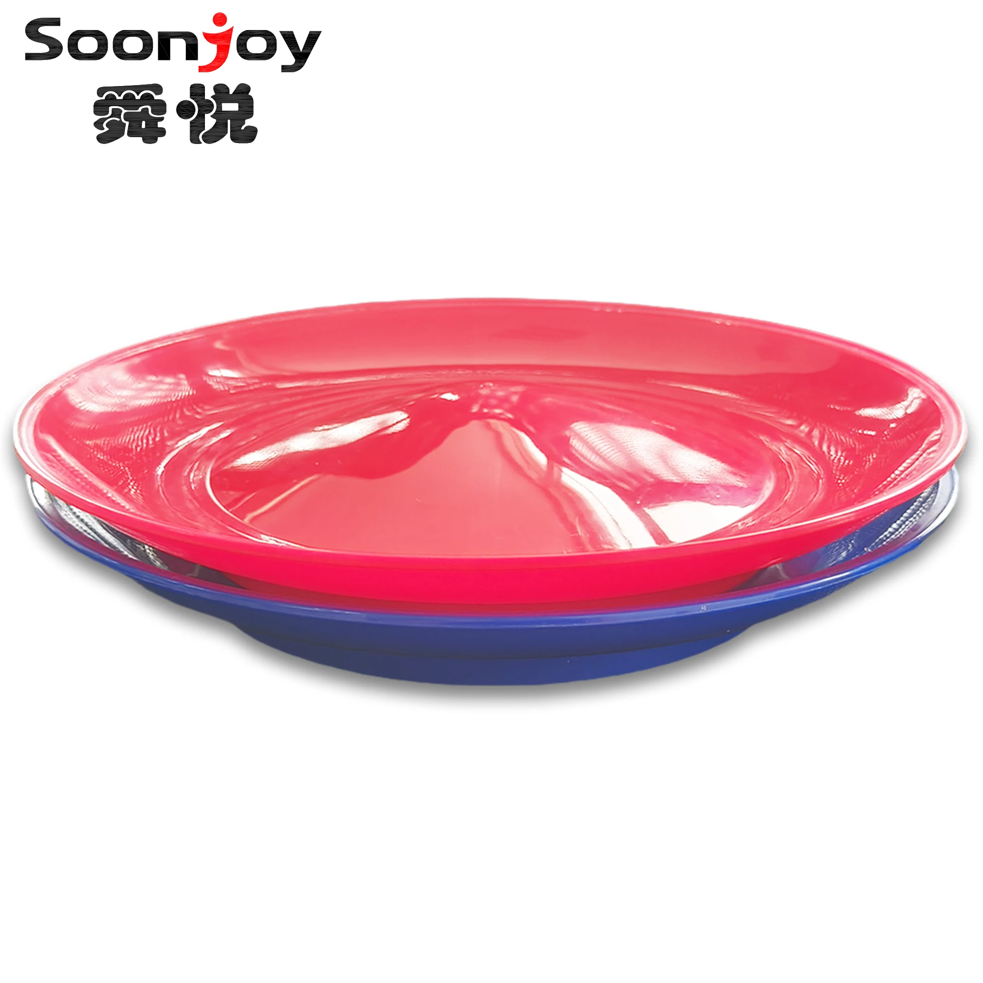 Fluorescent Juggle Plates with Stick for Sport Training Equipment Acrobatic Spin Plate