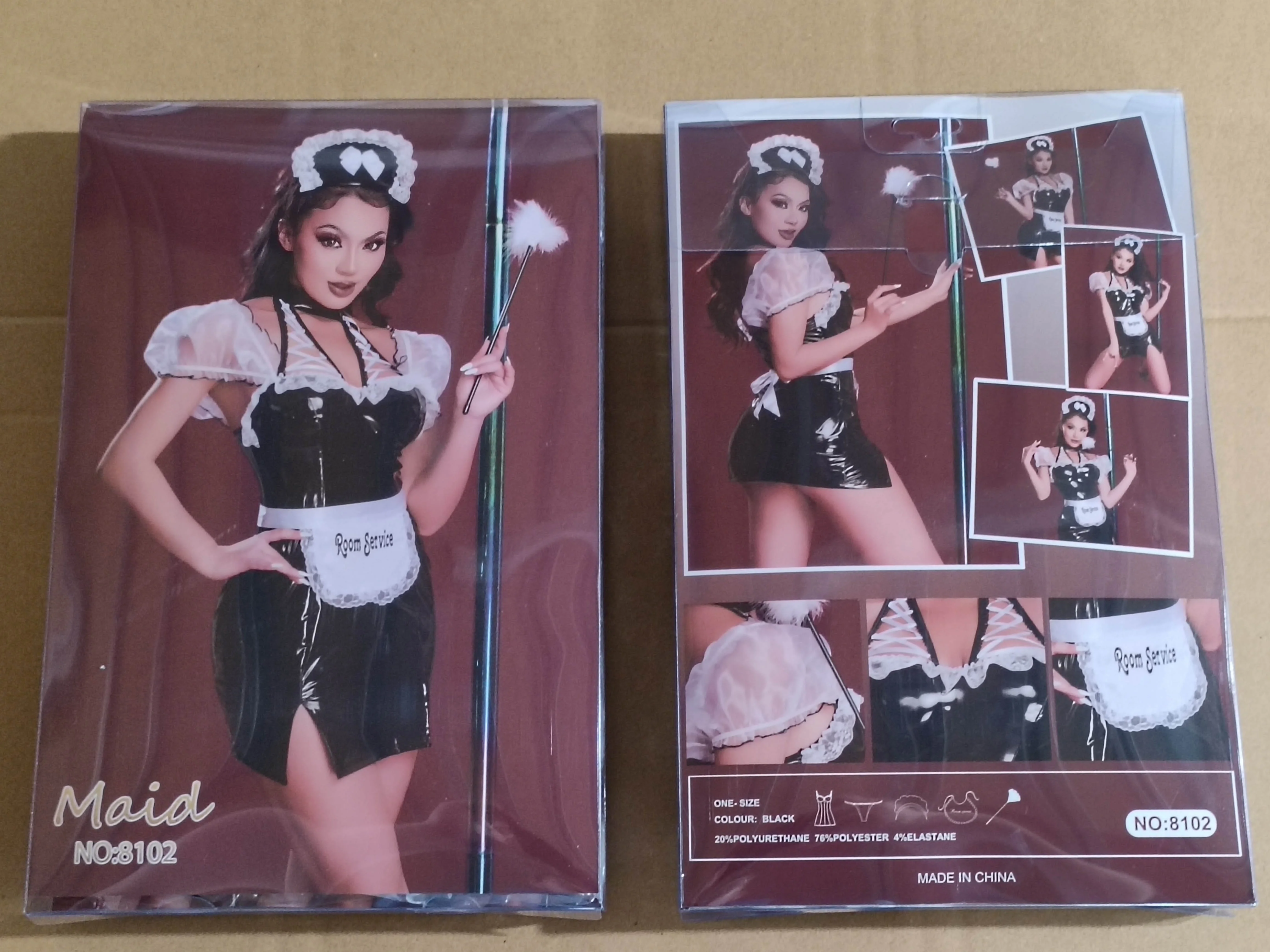 Black White French Maid Sexy Lingerie Bar Servant women Costume Dress Uniform