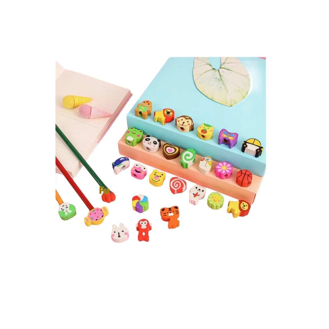 Personalized Multi-Color Cute Animal Cartoon Style Rubber Pencil with Extrusion Lead and Pencil Eraser