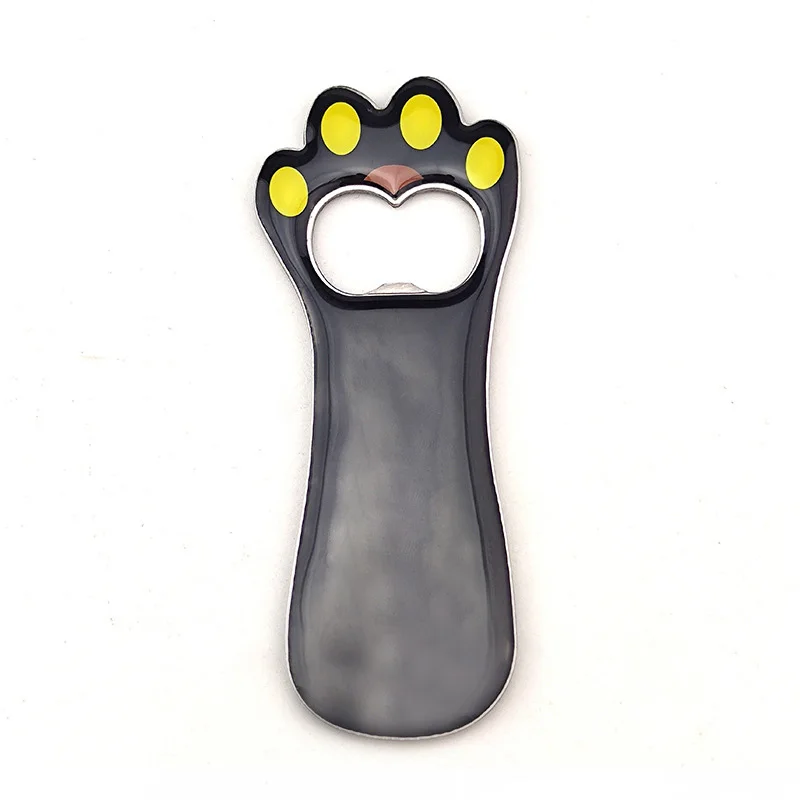 Wholesale Custom Creative Gifts Dog Cat Paw Shape Magnet Beer Bottle Opener