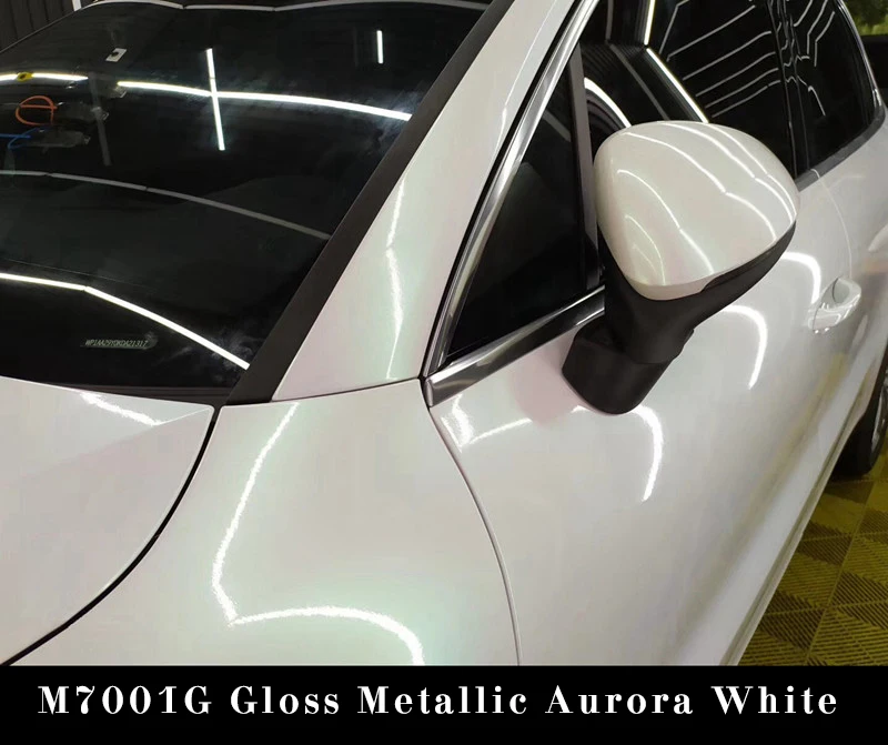 Eaglevinyl Glossy Aurora White Color Full Auto Sticker Chameleon Car Wrap Film