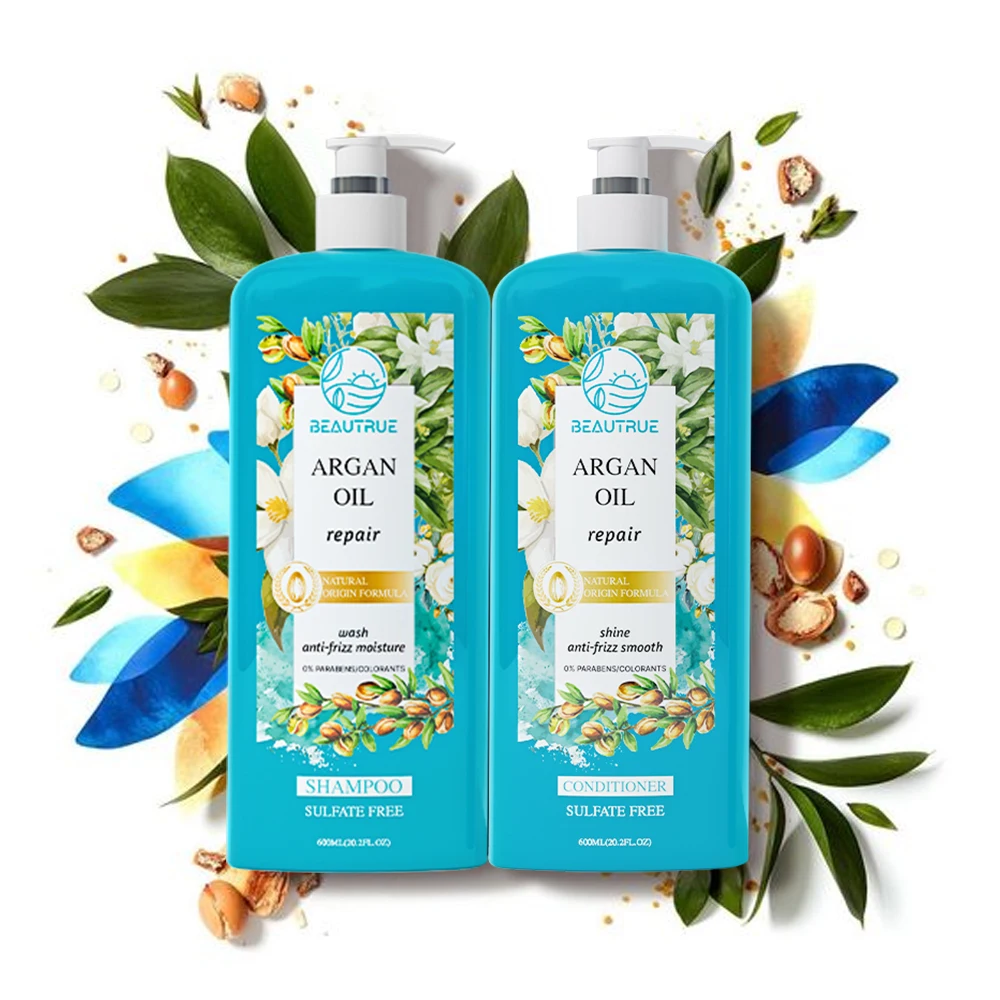 Private Label Beautrue Sulfate Free Natural And Organic Argan Oil Shampoo And Conditioner