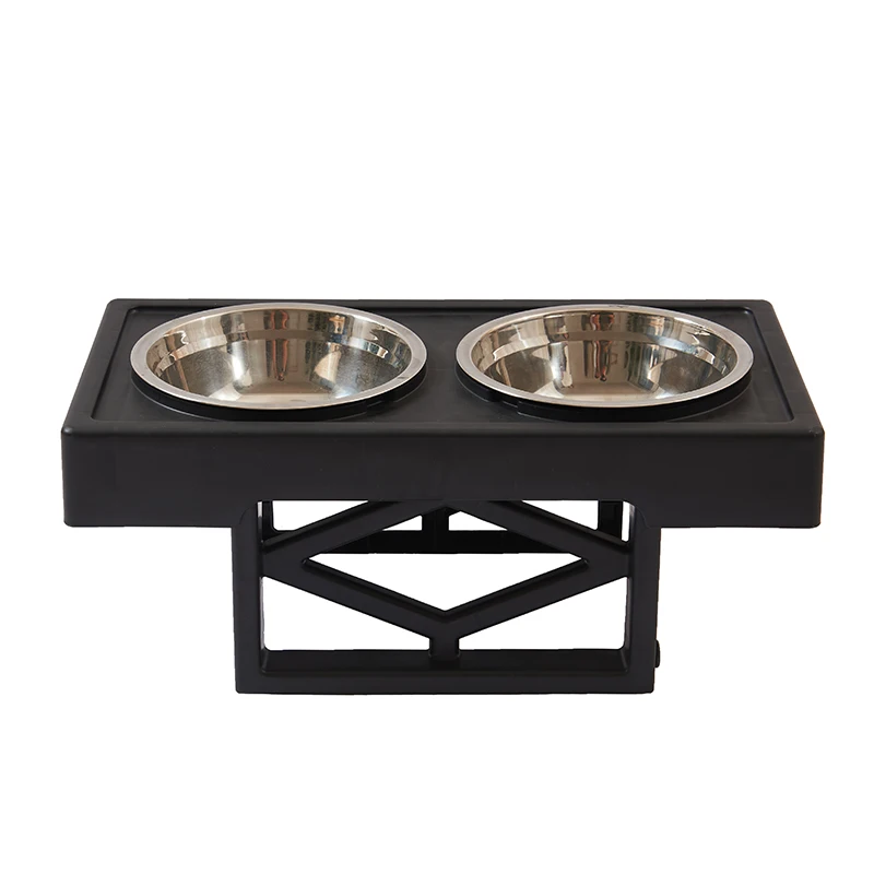 PP and stainless steel pet bowls adjustable elevated dog bowls