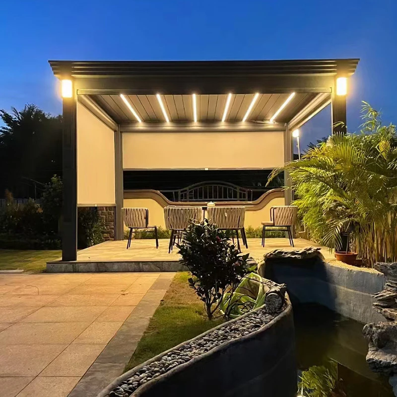 Manufacture Outdoor Retractable Pergola Gazebo 3x4 Heavy Duty Party Tent Shading for Pergolas Chinese Pavilion