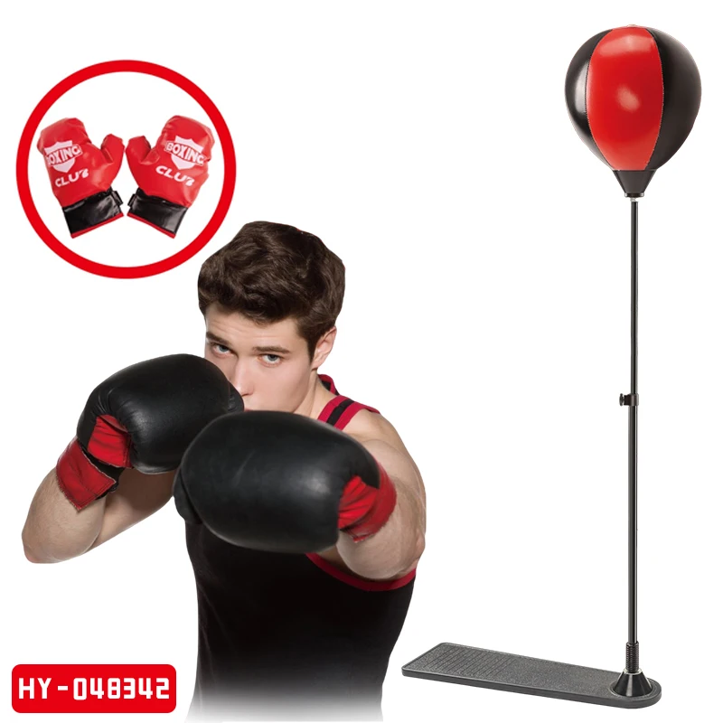 121CM Height Adjustable Foot Pedal Standing Boxing Toy Easy Assemble Stress Relief Fitness Equipment Kids Punching Bag Sport Set