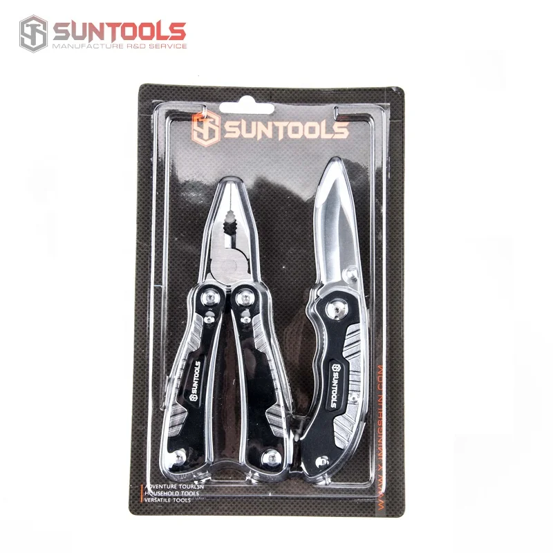 2 pcs customized color and logo Multi-function Outdoor Pliers and knife multi tools set