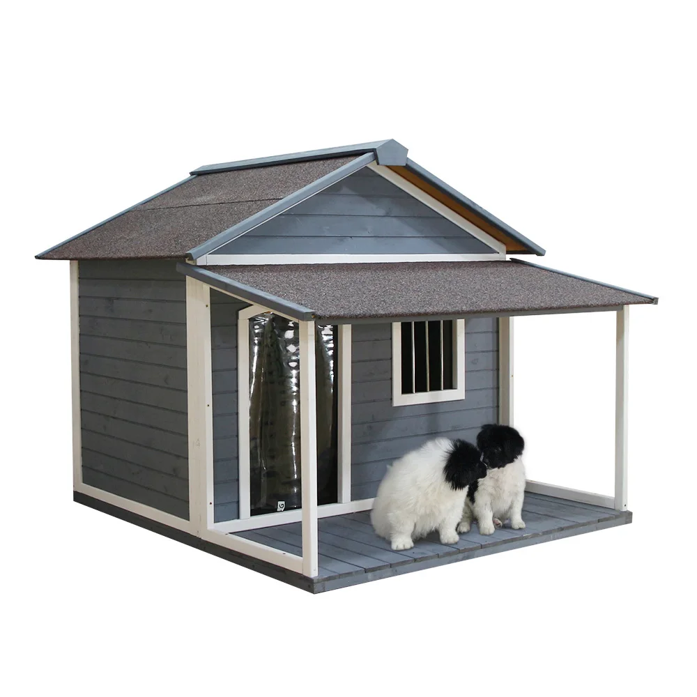 Деревянные домики с сараем ODM/OEM домик для собак для 2 уличных домашних питомцев деревянный дом