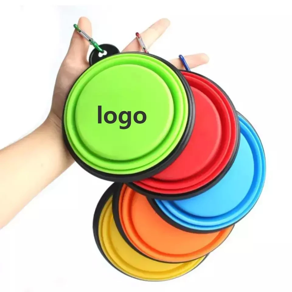 OEM/ODM Pet Food Dog Bowls Portable Silicone Collapsible Dog Bowl Wholesale No Spill Foldable Plastic Raised Insulated Travel