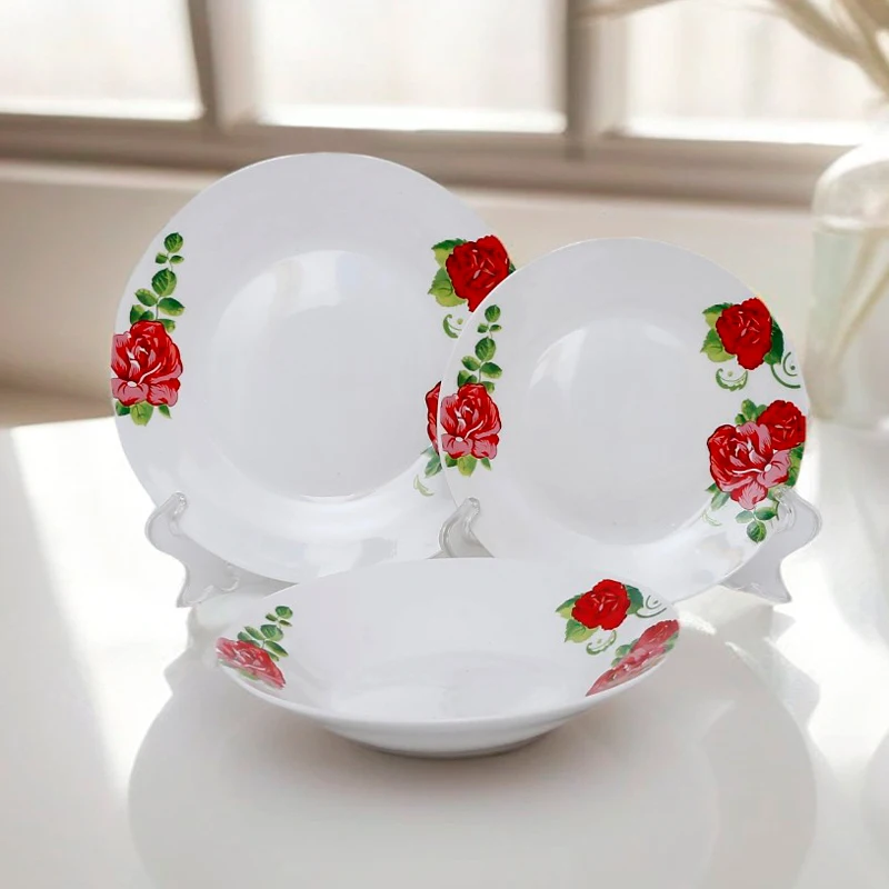18 Pieces Porcelain Dinnerware Set Ceramic Fine Porcelain Square Dinner Set With Dishes Plates