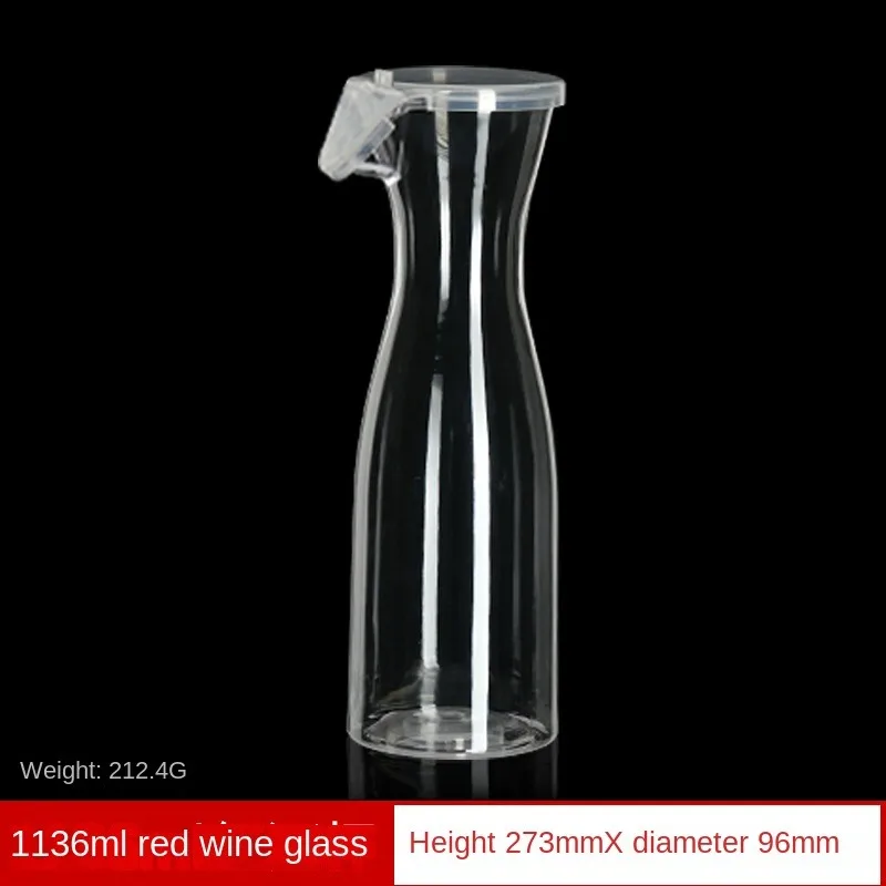 Custom Logo Color 12 20 35 40OZ PC Plastic Red Wine Decanter Bottle