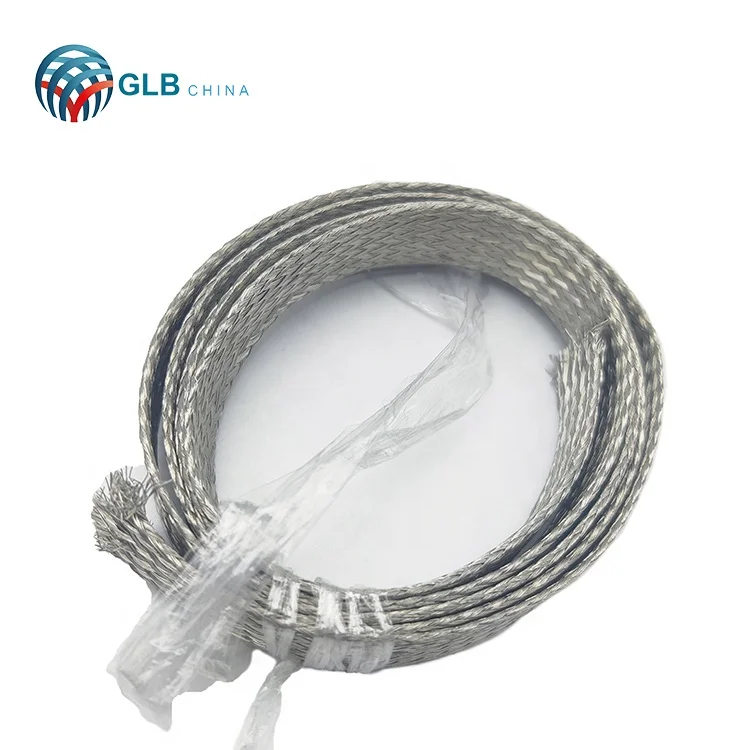 Germany quality Electrical Ground Earth strap 32AWG Flexible Flat Tin Copper Braided Wire