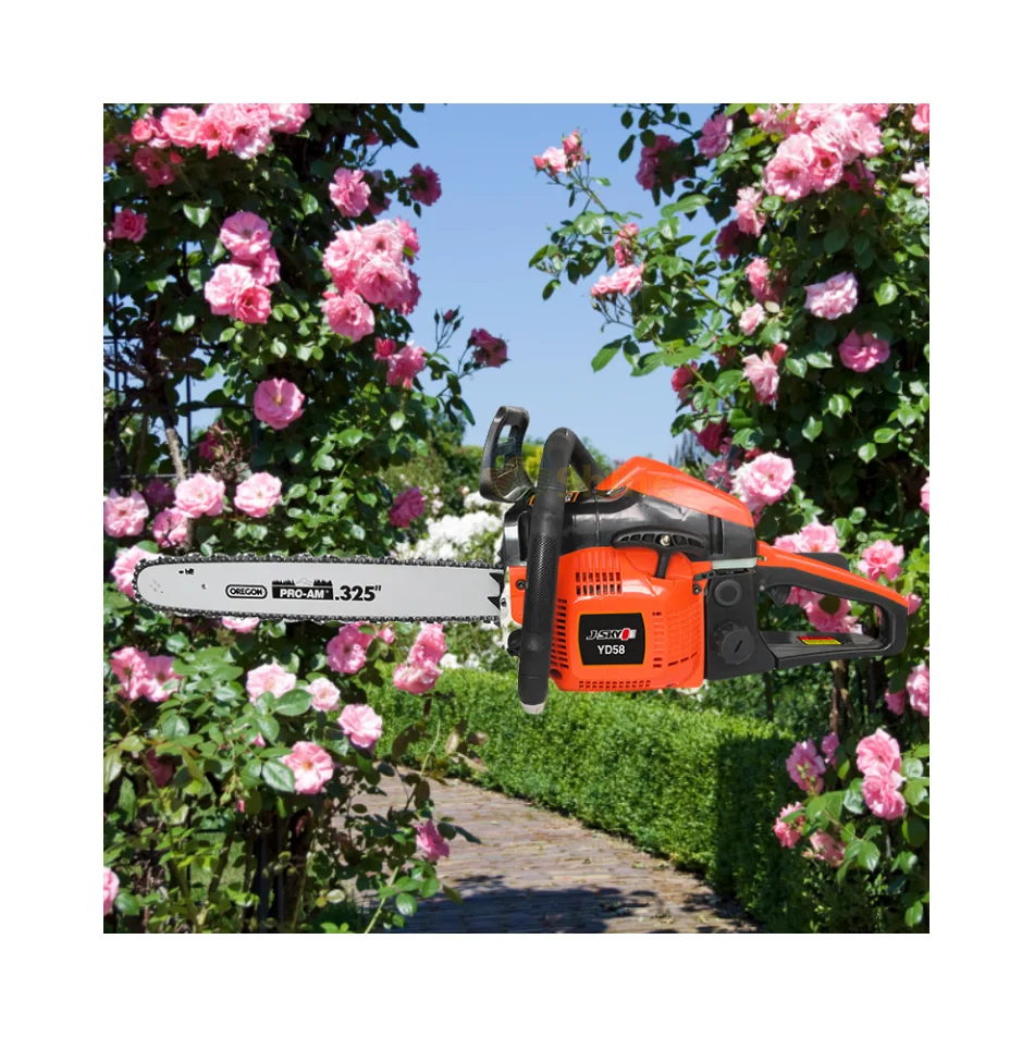garden tool manufacturer 58cc gasoline petrol chainsaw
