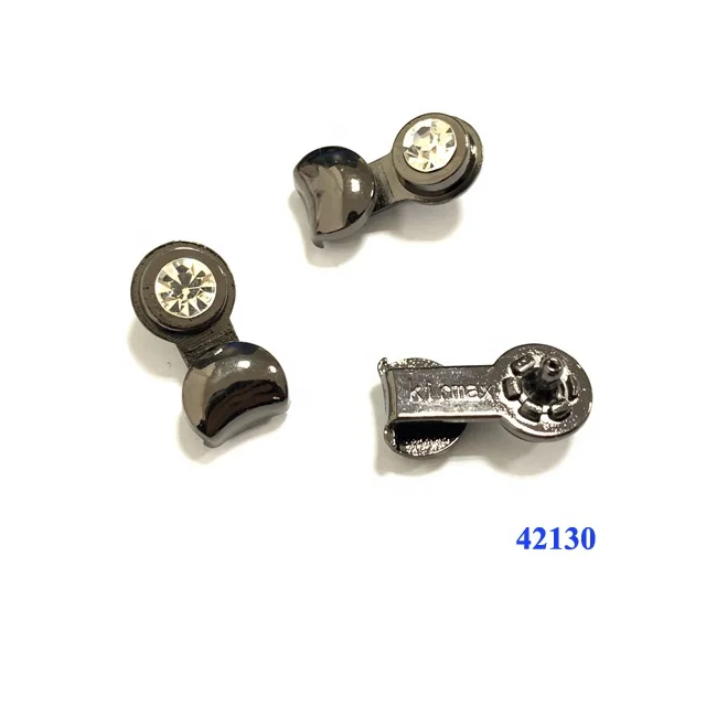 Metal shoe accessories buckle metal ladies shoe lace hook buckles