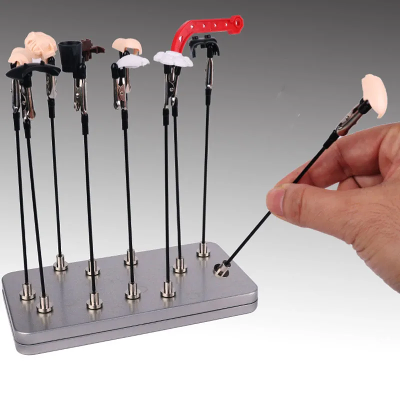 High Quality Magnetic base crocodile clip Model coloring base crocodile clip Memo Clip Painting Stand Base Modeling Tools