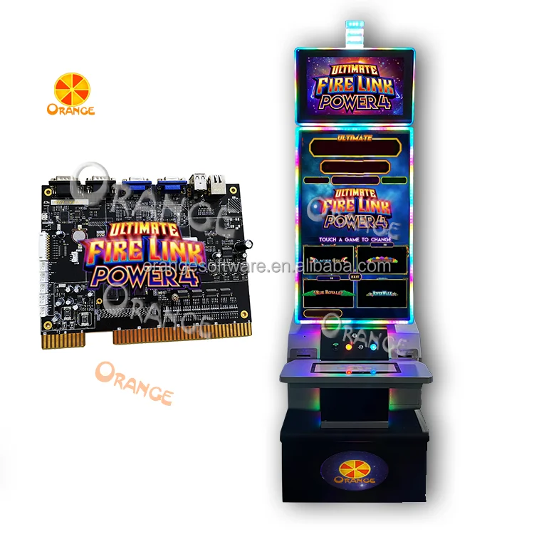 Оптовая продажа, популярный высококачественный 43 дюймовый вертикальный/изогнутый экран, игровой автомат Ultimate Fire Link Power, 4 разных в 1 игровой доске
