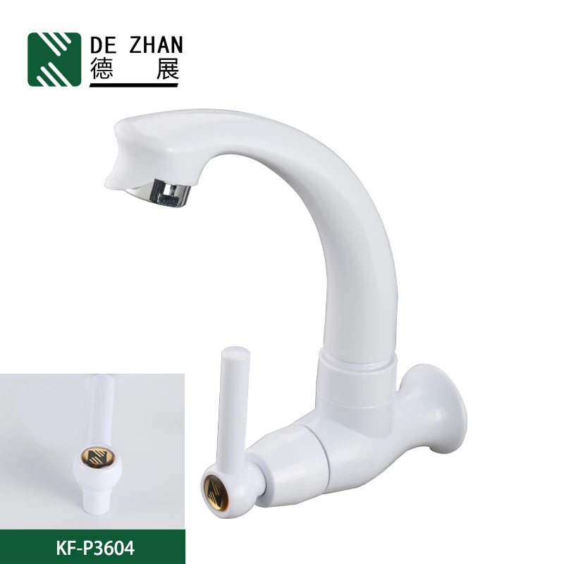 Single Lever Chrome Sink Faucet Cold Water Kitchen Tap Supplier Wall Mounted Modern China CLASSIC Contemporary ABS Plastic G1/2