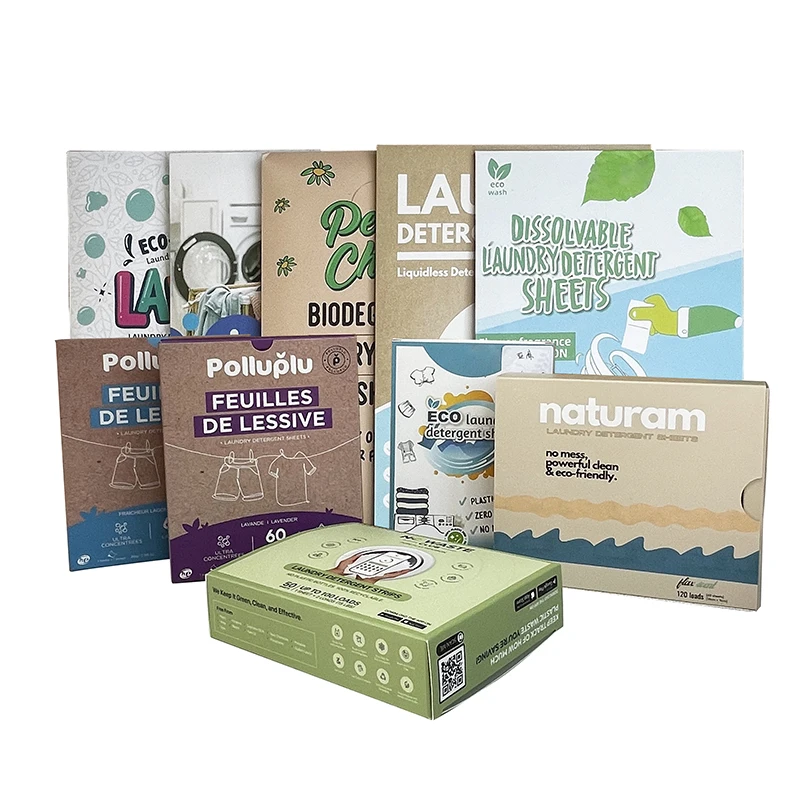 Eco-Friendly Household Fresh Scent No Plastic Phosphorus Liquidless Cleaning Laundry Detergent Sheets