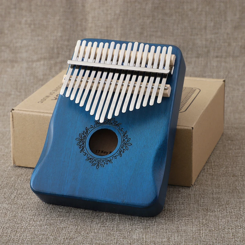 Thumb Piano Musical Instrument mahogany wood kalimba 17 key with accessories cheap price custom calimba