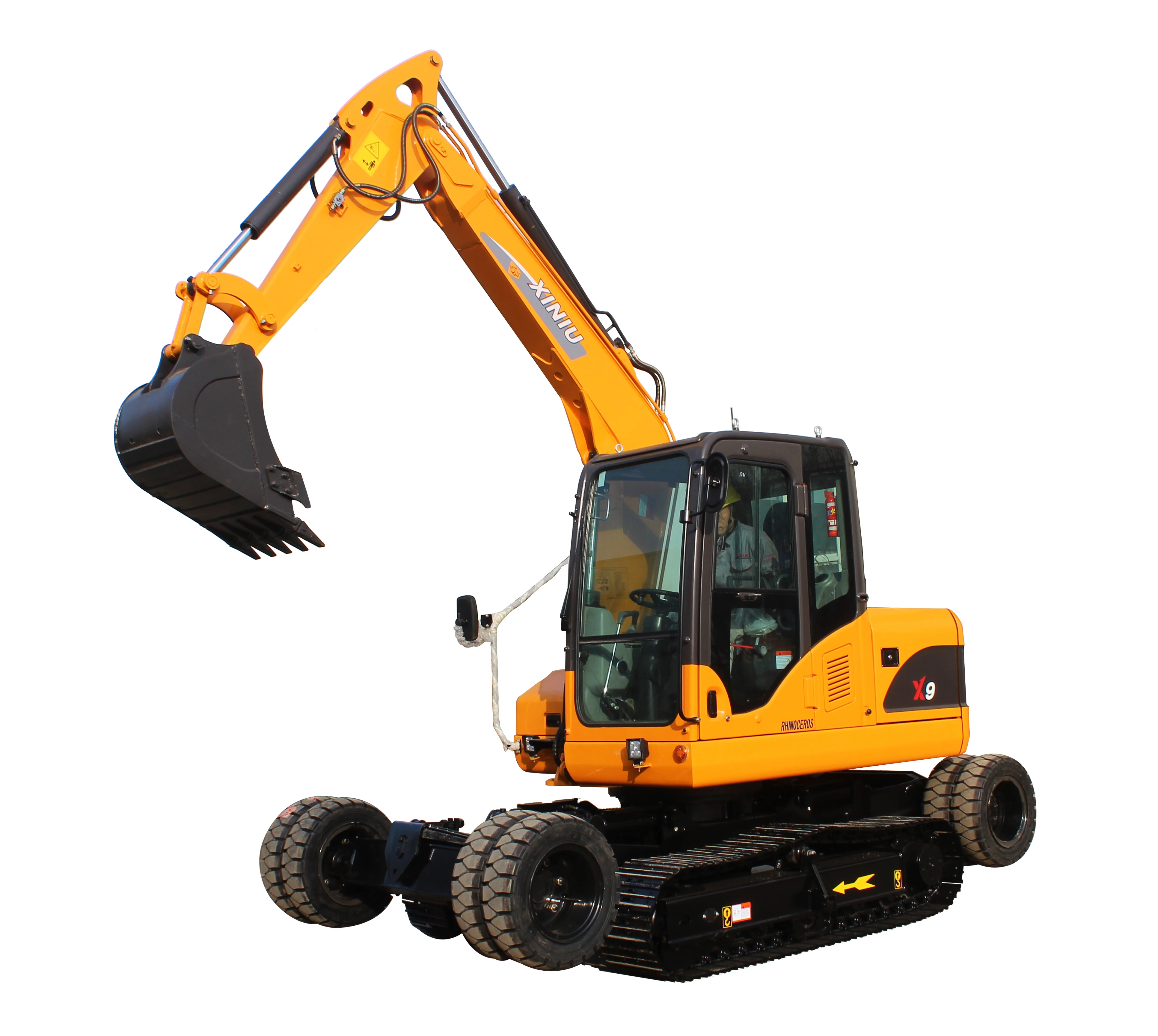 Rhinoceros 9 ton Small Crawler Excavator X9 Wheel Excavator South Africa sale