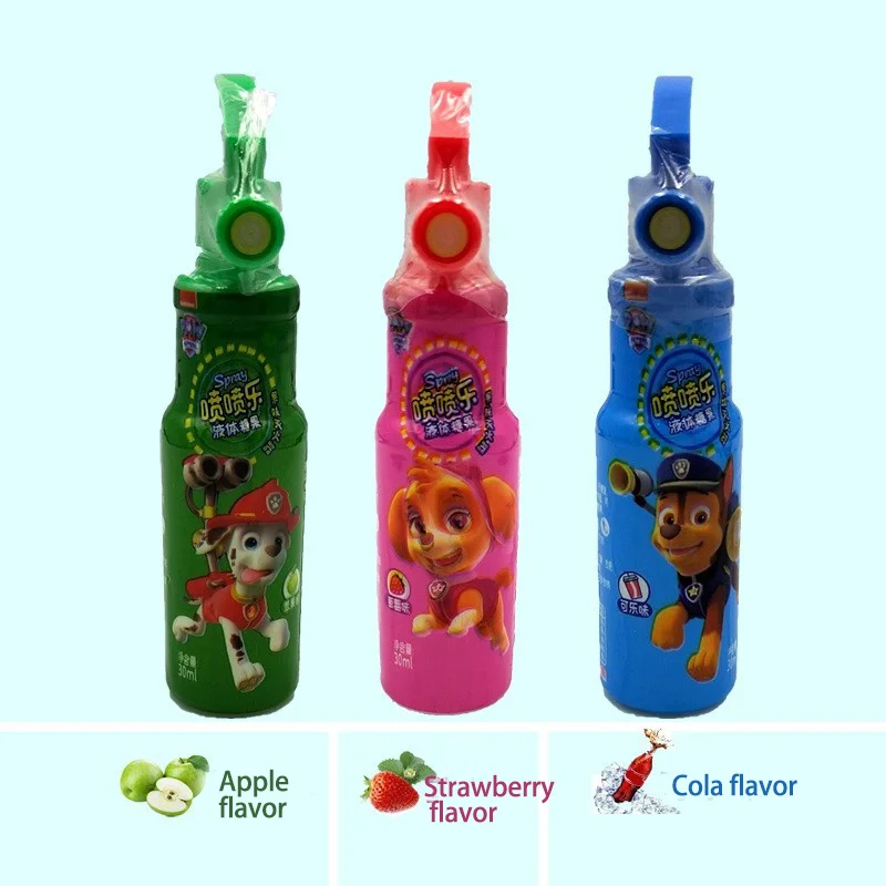wholesalers fruit flavor creative spray liquid candy spray kids candy spray candy