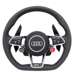 Hot-Sales Customized Leather Steering Wheel with Carbon Fiber LED For Audi RS S R8 TT TTRS A5