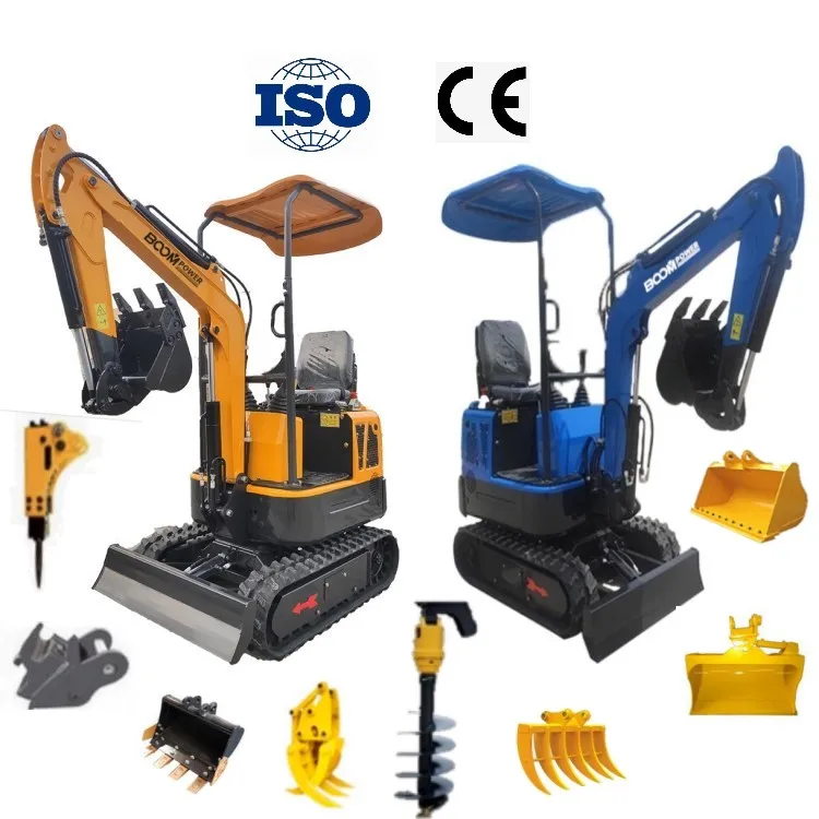Free Shipping Earth-moving Machinery 1Ton Mini Excavators 0.8 Ton 1 Ton 2 Ton 3Ton Digger bagger excavadoras
