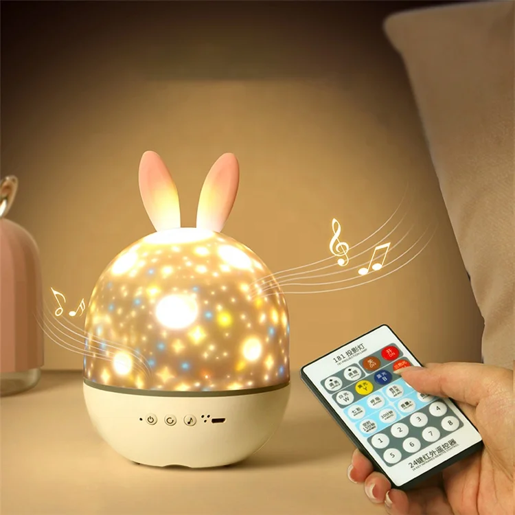 Charging Led Night Rotating Atmosphere Night Light white lamp