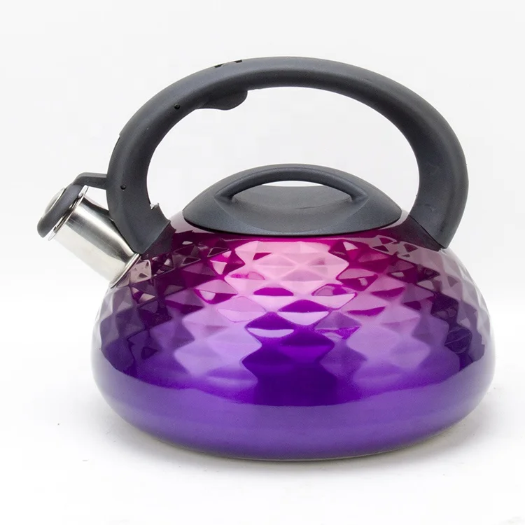 2 QT Алмазная отделка (надпись «Rainbow» зеркальная полировка кулинарный класс нержавеющей свистящий чайник