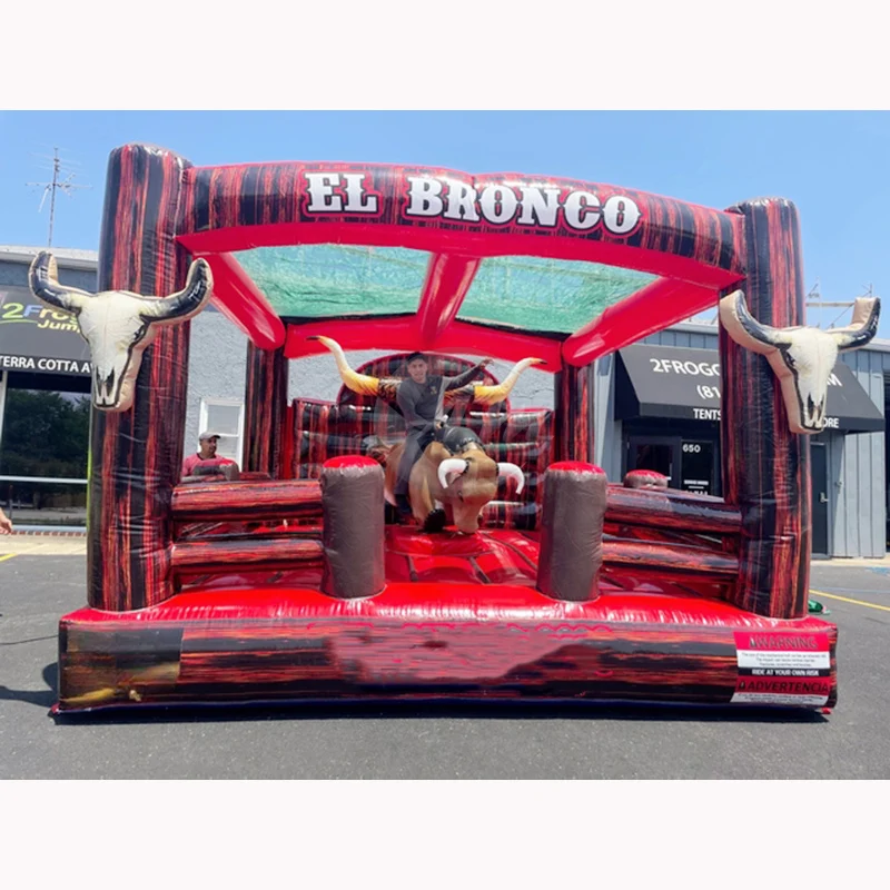 Factory Supply Bullfighting Machine With Top Rodeo Inflatable Mechanical Bull Riding Game
