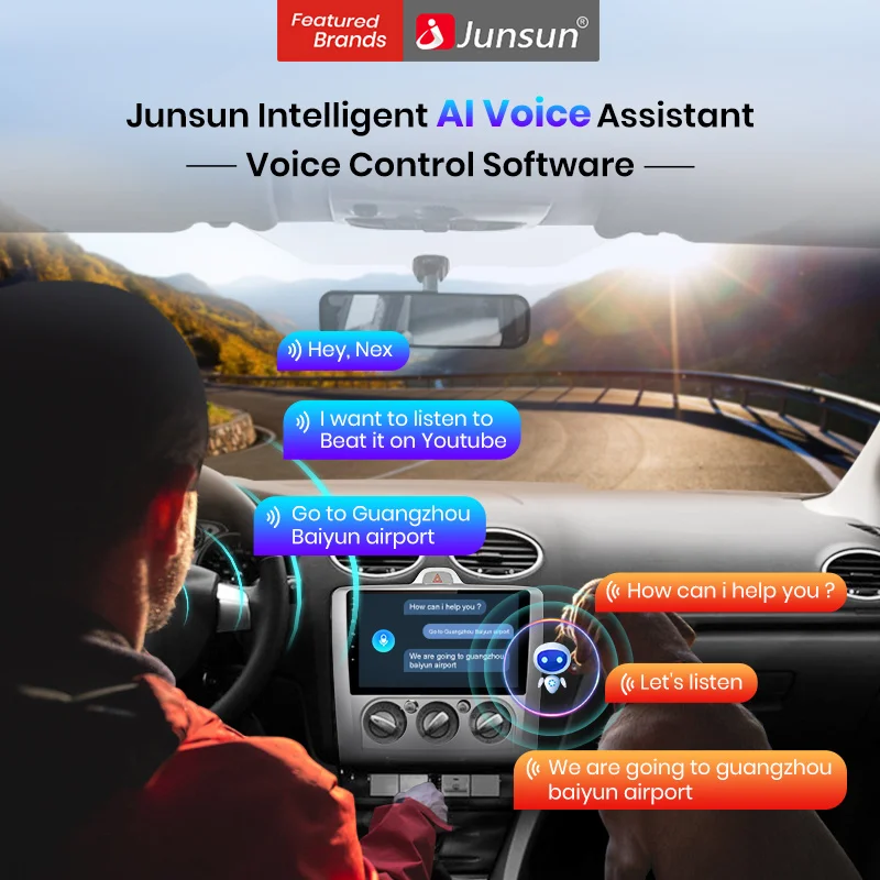 Junsun Voice Control Software for Car DVD Player Voice Asisstant for Android DVD Player Hand-Free Control Car Radio