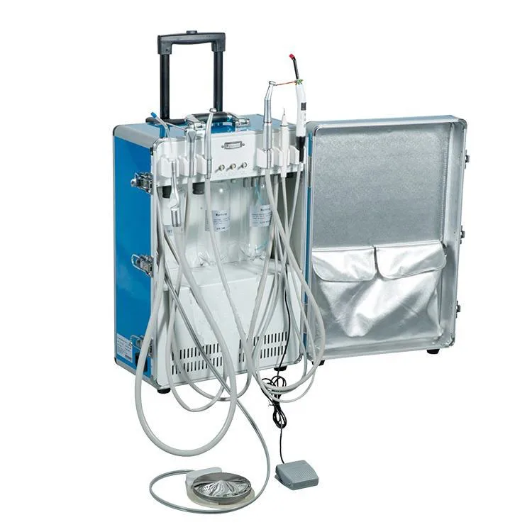 Mobile dental unit with built in air compressor suction unit veterinary pet medical dental supply