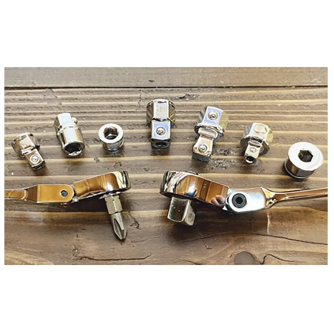 Chrome Vanadium Spanner Heavy Duty Socket Wrench Set Hand Tools Kit -DEEN Adapter