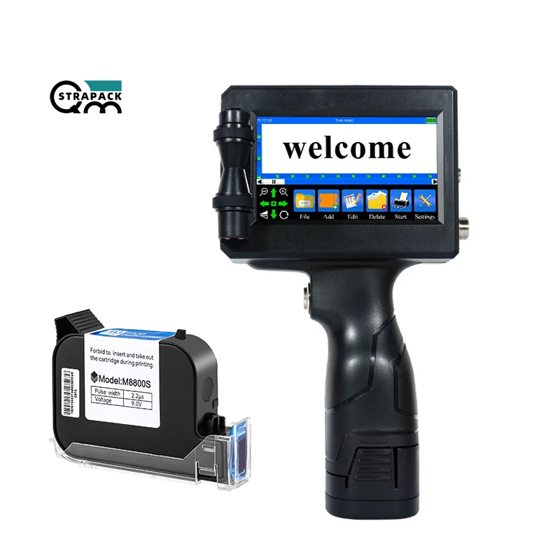12.7mm Cheap Price Industrial Batch Coding Machine Handheld Portable Thermal TIJ Inkjet Printer Outdoor Use