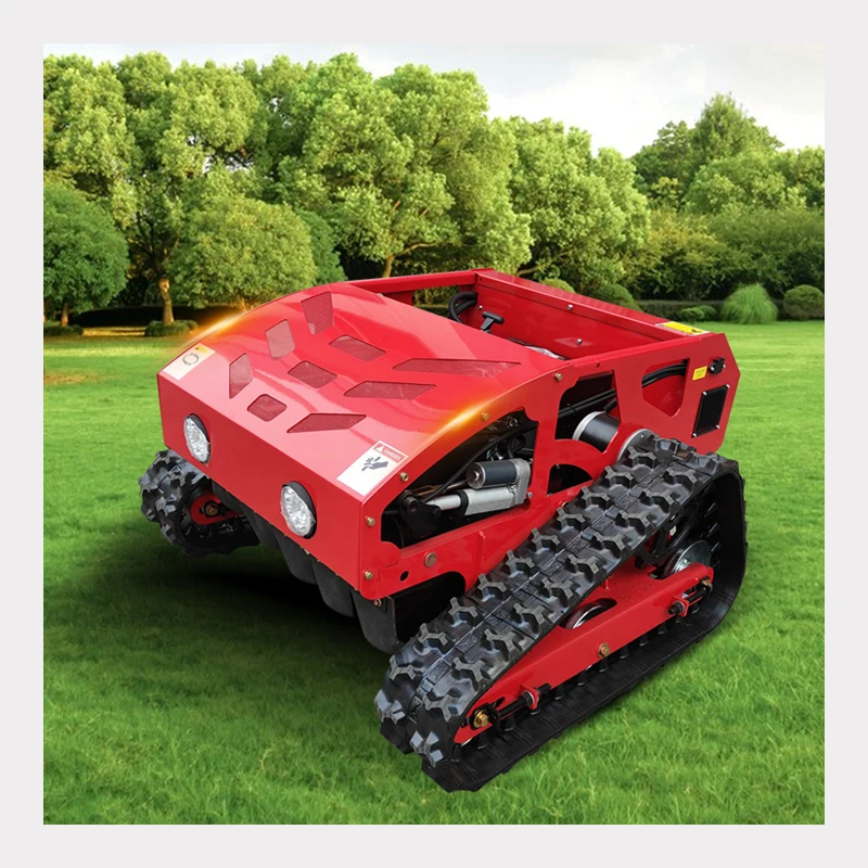 New Walk-Behind Remote Control Lawn Mower with Metal Construction Home Restaurant Use Slope-Cutting Features Engine Gearbox Gear