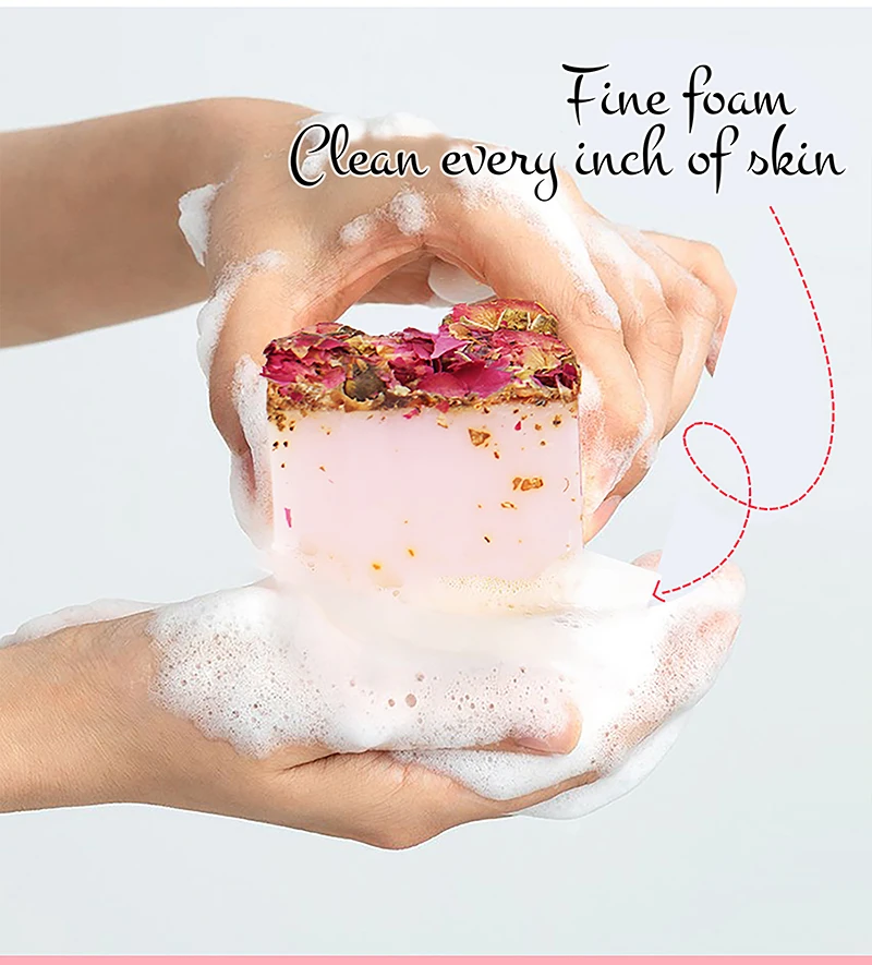 Private Label suppliers glycerin soap dry flower lavender rose organic yoni body bar handmade soap