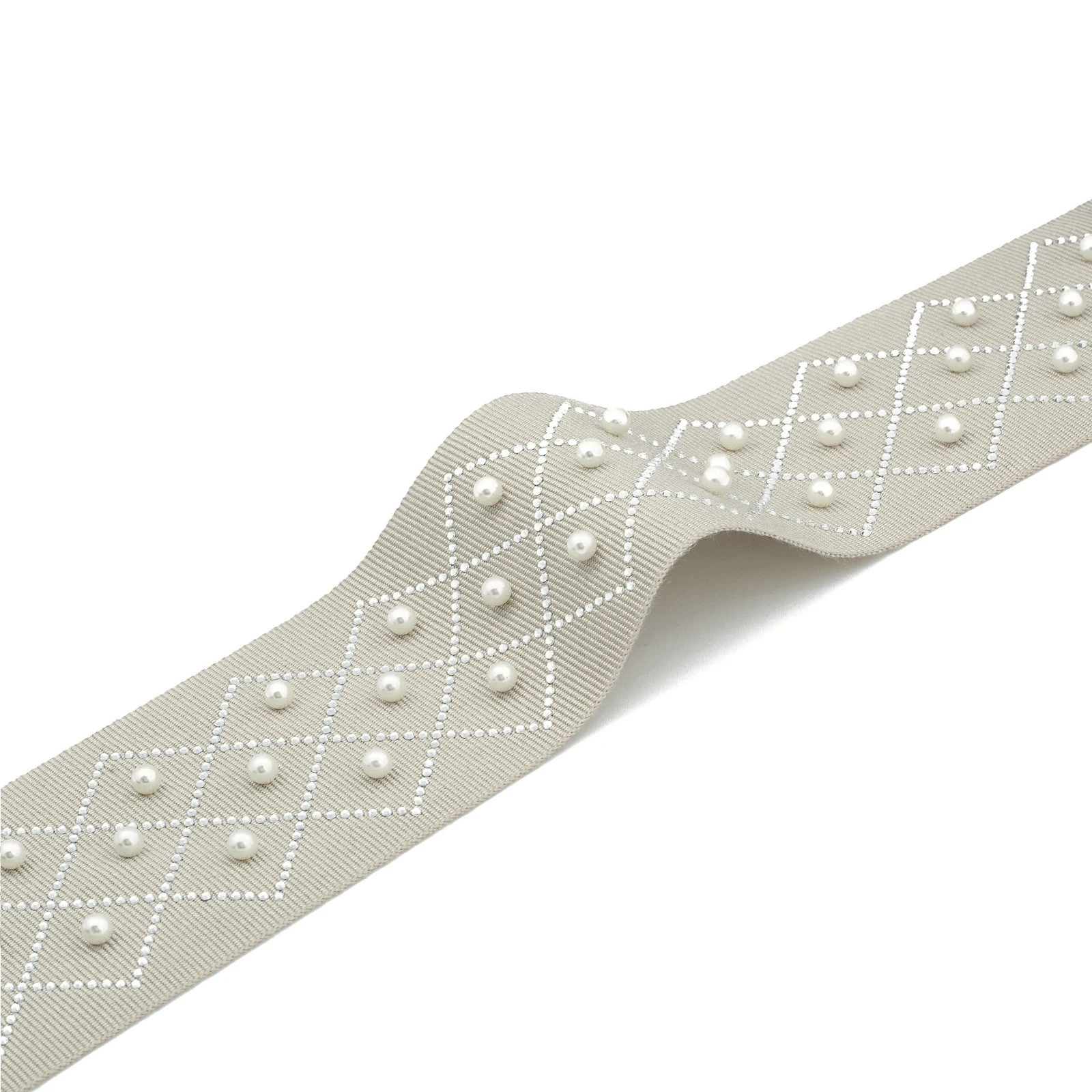 Jblsum Wholesale 8cm Width Curtain Accessories Bead Woven Pearls Lace Fringe Trim For Cushion