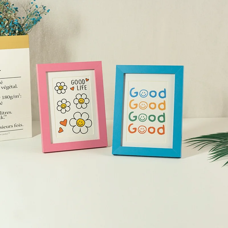 Custom 4x6 5x7 Valuable Picture Frame Natural Solid Wood High Definition Glass Photo Frame For Table Or Wall Hanging