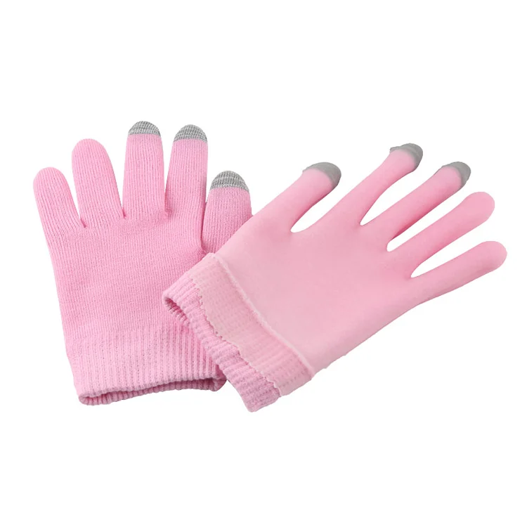 
full finger silicone gel Moisturizing Touch Screen gloves silicone gel pink gloves skin care gel gloves 