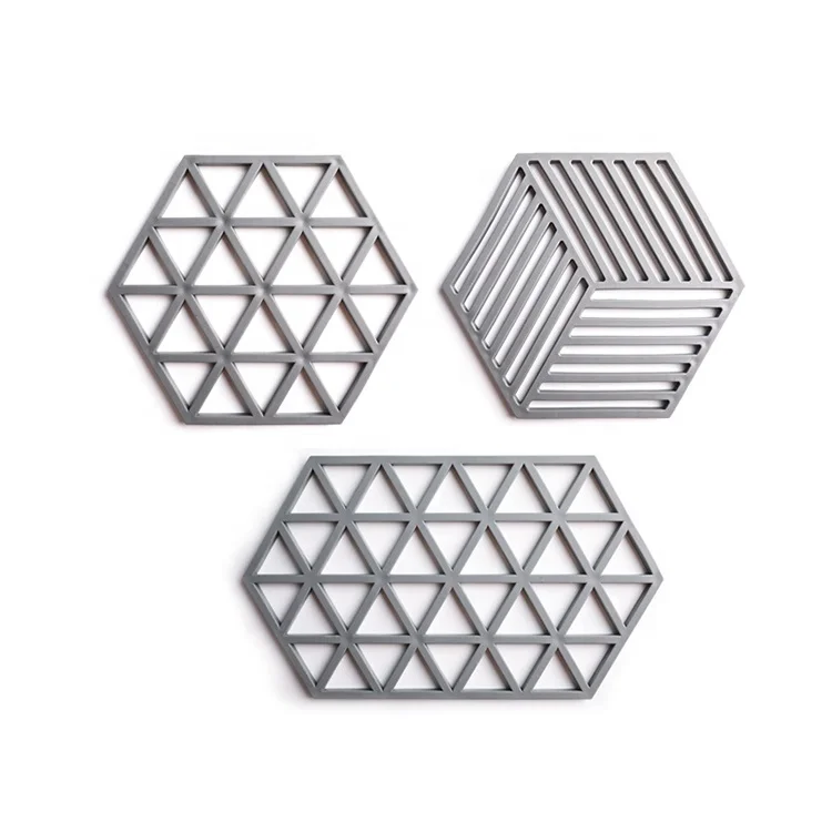 
ODM OEM Heat Resistant Silicone Pot Holder Placemat Custom Table Silicone Trivet Mat 