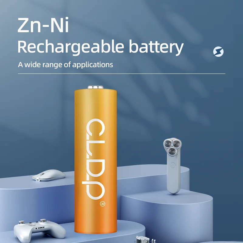 Hot selling CLDP 1.6v 1500mWh rechargeable AA Nickel Zinc batteries with logo custom