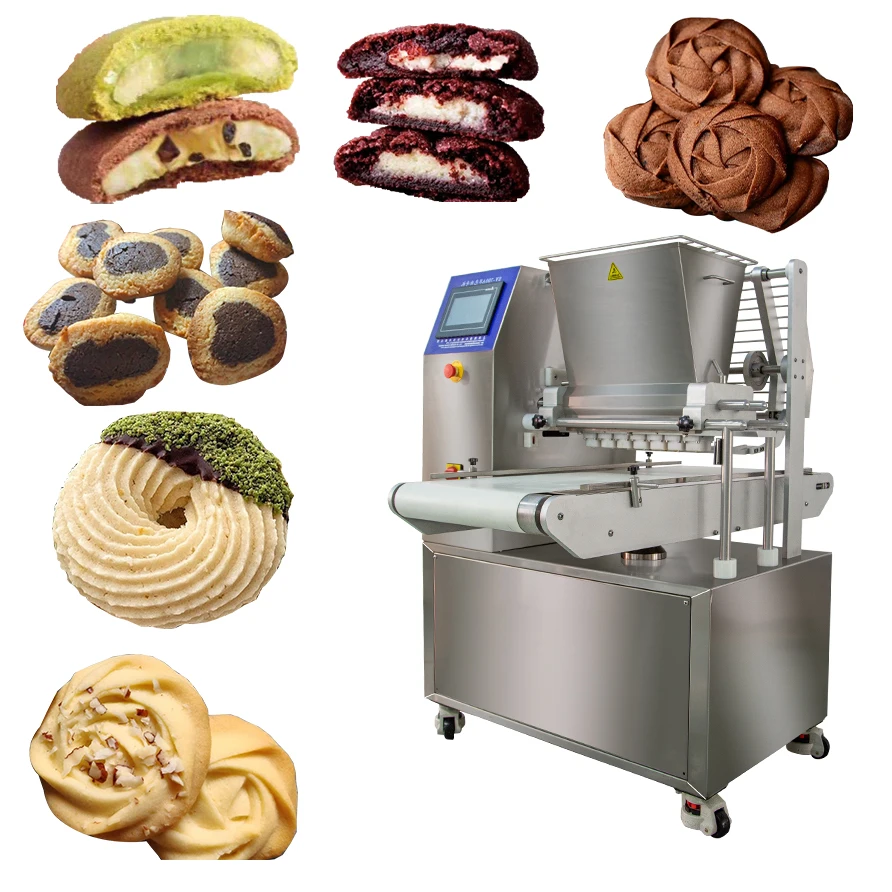 Manufacturer Automatic Depositor Cookies Biscuits Making Machine for Wire Cutting Cookies