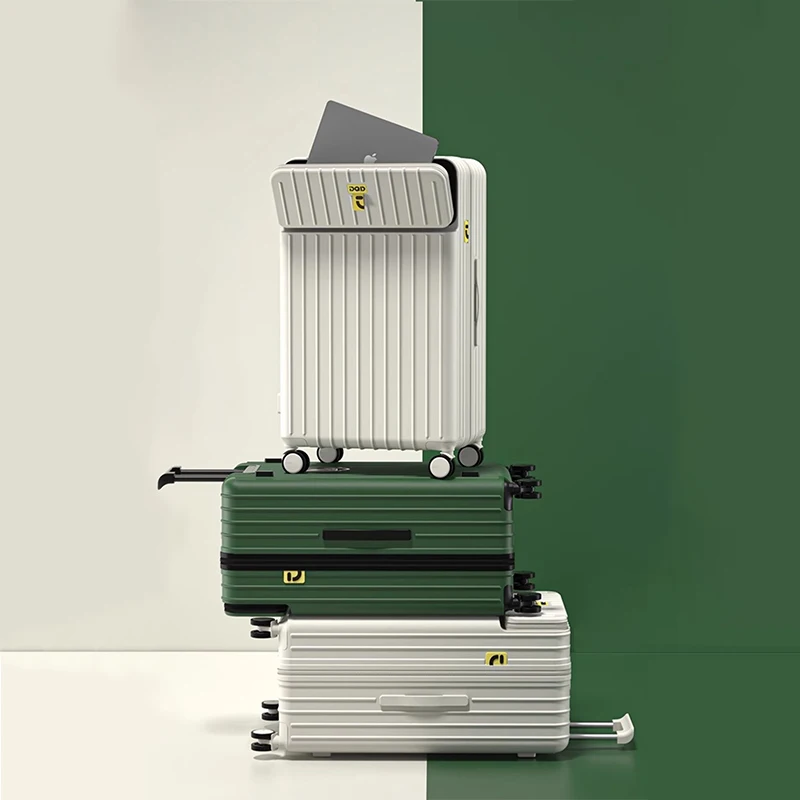 Custom Open Front with TSA Lock Cup Holder Bag 360 Degree Wheels for Travel Luggage Manufacturers Suitcases Luggage